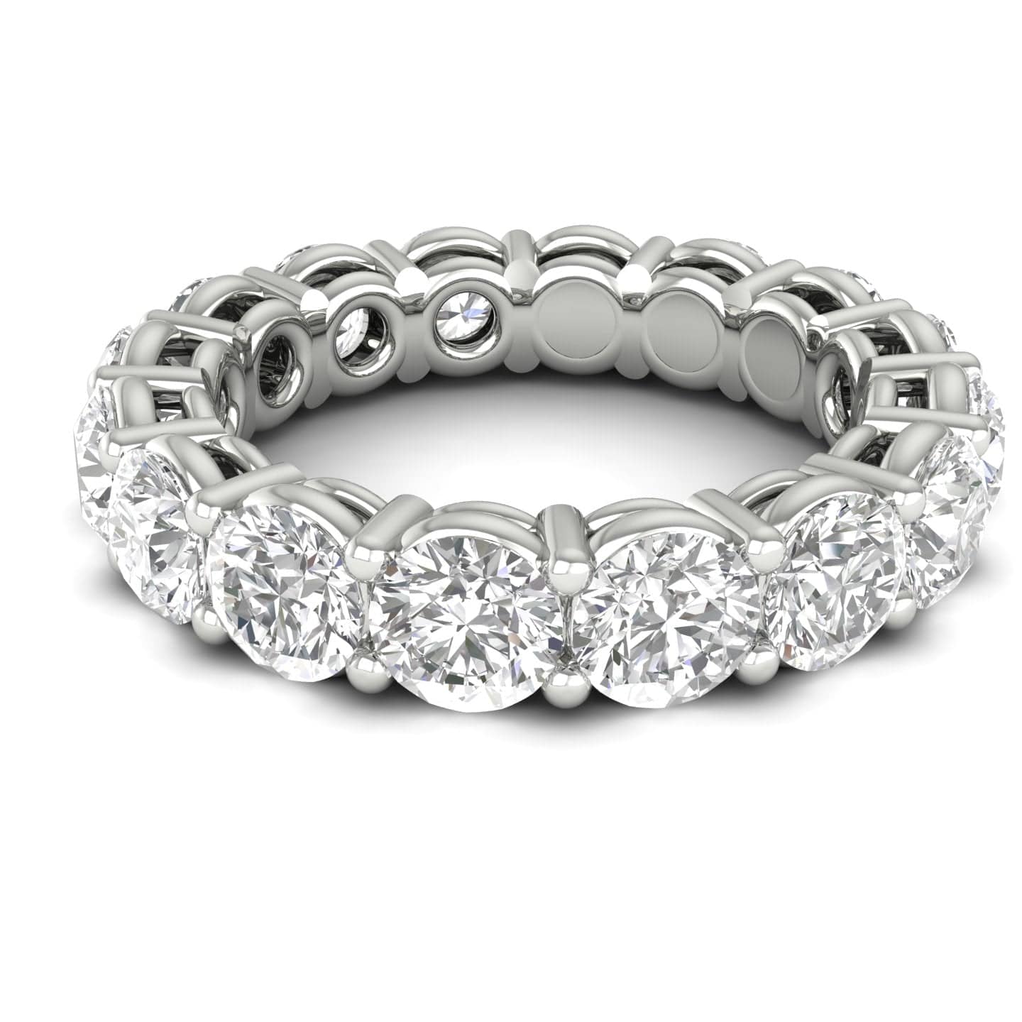Rings 14K & 18K Gold Round Diamond Eternity Band