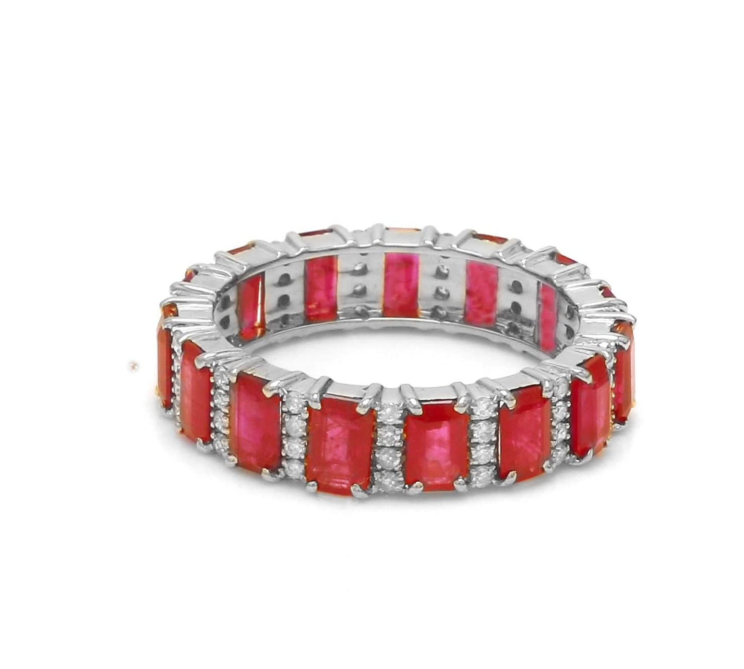 Rings 14K & 18K Gold Ruby and Diamond Eternity Band