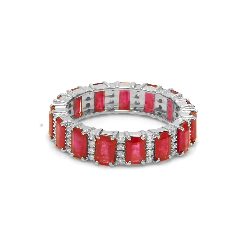 Rings 14K & 18K Gold Ruby and Diamond Eternity Band