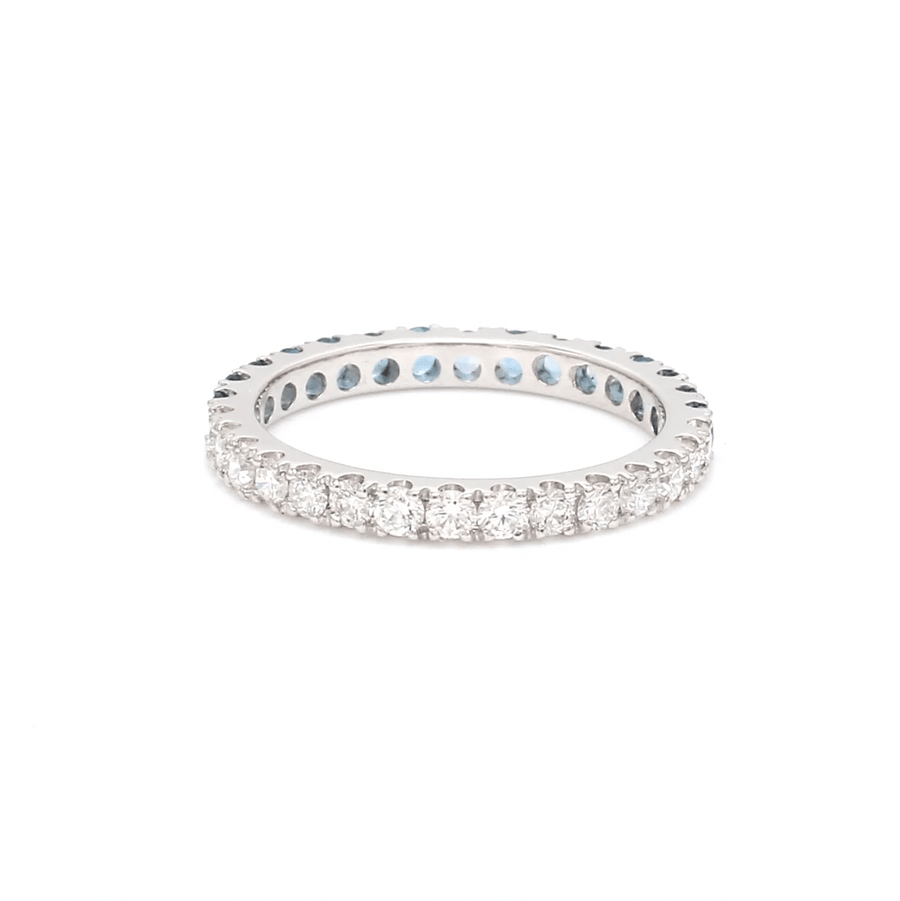 Rings 14K & 18K Ombre Blue Topaz & Diamond Eternity Ring