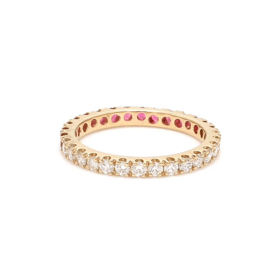Rings 14K & 18K Ombre Ruby & Diamond Eternity Ring