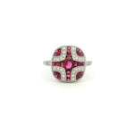 Rings 14K & 18K Ruby & Diamond Antique Ring