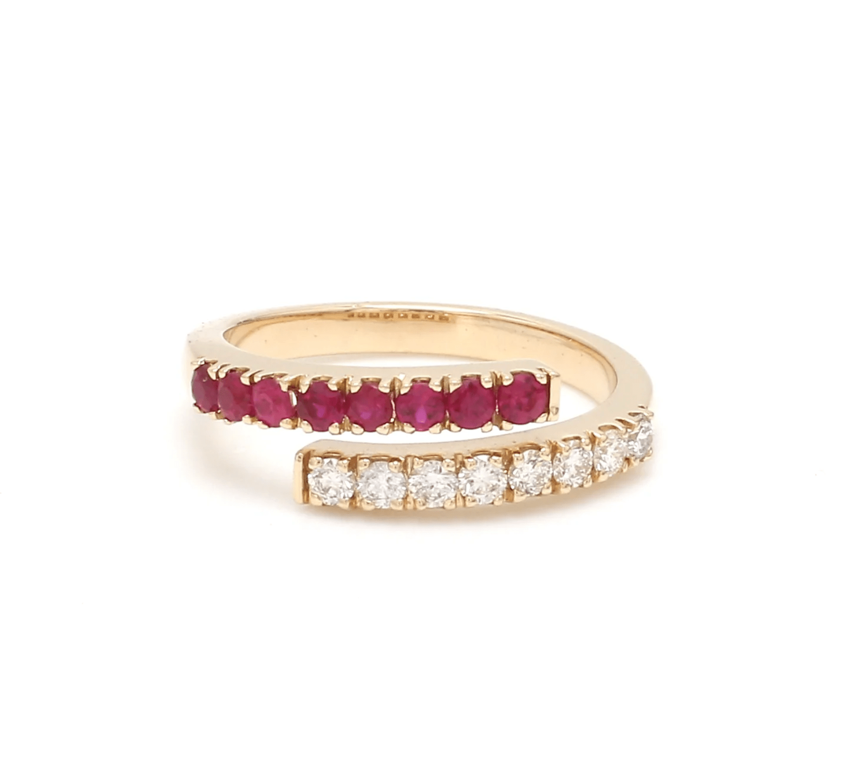 Rings 14K & 18K Ruby & Diamond Wrap Ring