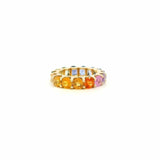 Rings 14K And 18K Gold Round Rainbow Eternity Ring