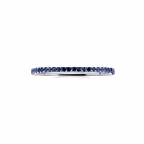 Rings 14K Gold and Blue Sapphire Eternity Stacking Rings