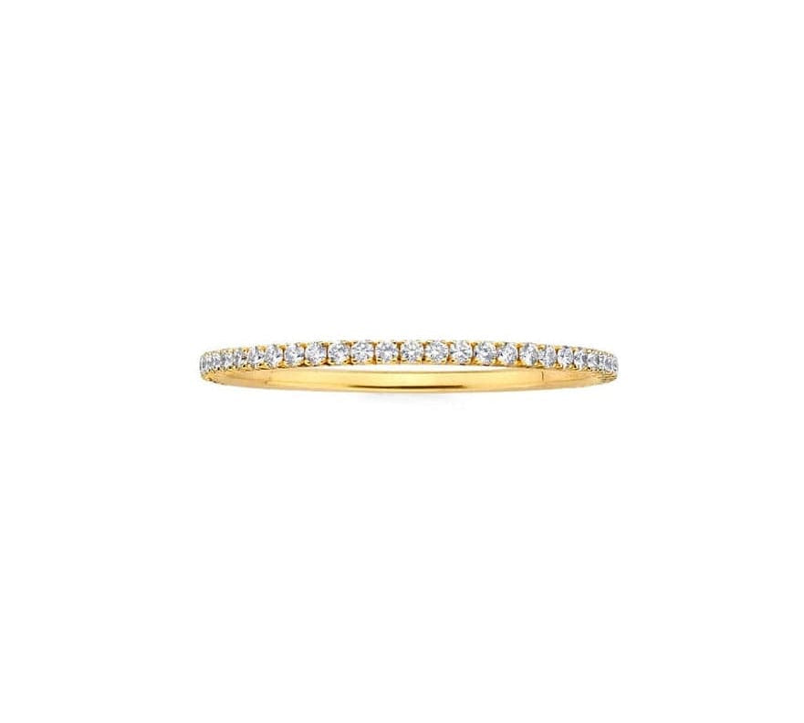 Rings 14K Gold and Diamond Eternity Stacking Rings