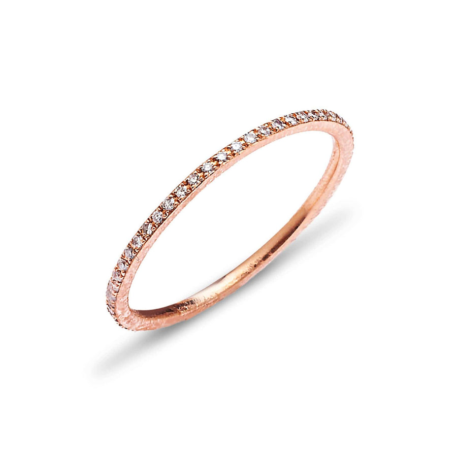 Rings 14K Gold and Diamond Eternity Stacking Rings
