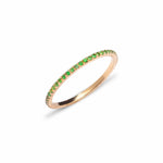 Rings 14K Gold and GreenTsavorite Eternity Stacking Rings