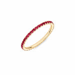 Rings 14K Gold and Red Ruby Eternity Stacking Rings
