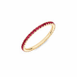 Rings 14K Gold and Red Ruby Eternity Stacking Rings