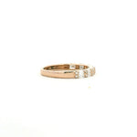 Rings 14K Gold East West Round and Baguette Diamond Ring