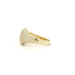 Rings 14K Gold Micro-Pave Diamond Dome Ring