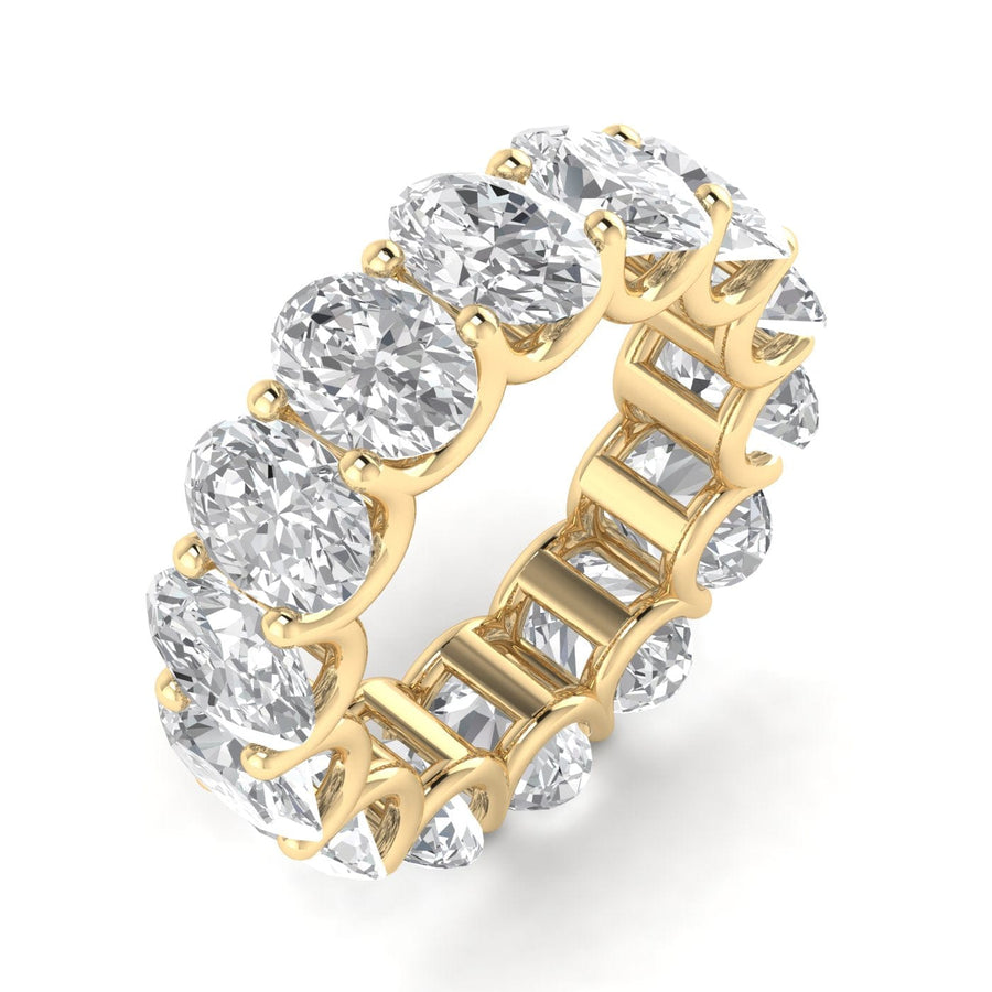 Rings 14K Gold Oval Diamond Eternity Band, Lab Grown