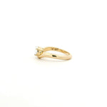 Rings 14K Gold Oval Diamond Wave Ring