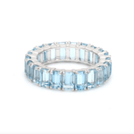 Rings 14K or 18K Gold Aquamarine Eternity Band