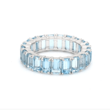 Rings 14K or 18K Gold Aquamarine Eternity Band