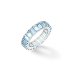 Rings 14K or 18K Gold Aquamarine Eternity Band