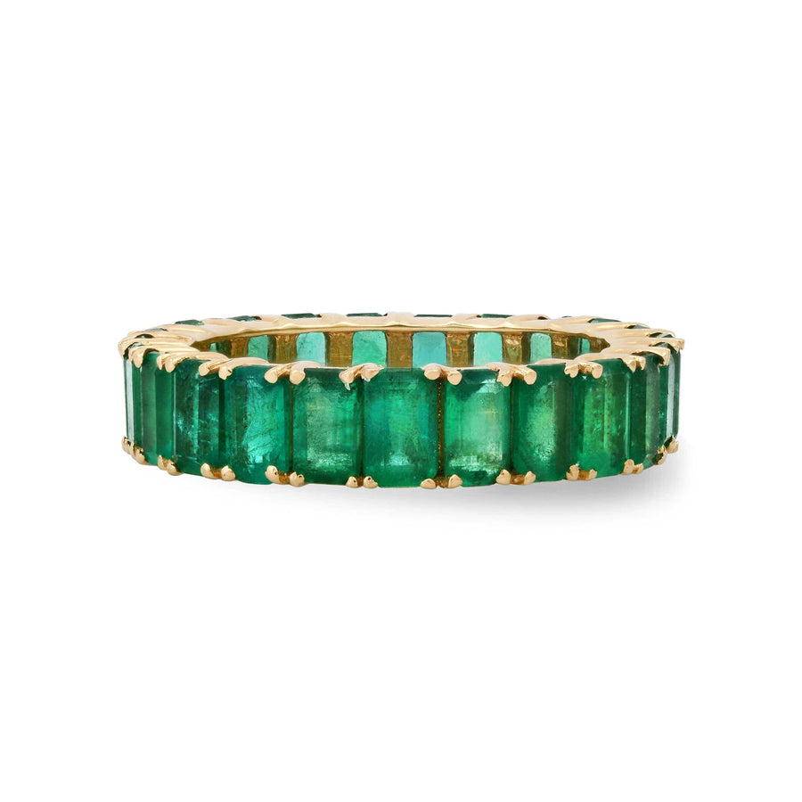 Rings 14K or 18K Gold Emerald Eternity Band