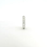 Rings 14K or 18K Gold Oval Diamond and Pave Diamond Eternity Band, Lab Grown