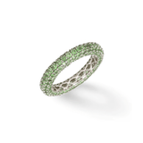 Rings 14K or 18K Gold Pave Tsavorite Eternity Band