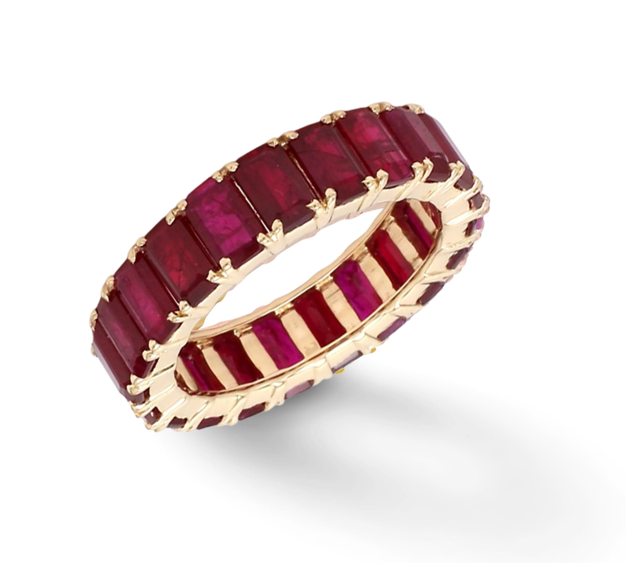 Rings 14K or 18K Gold Ruby Eternity Band