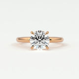 Rings 14K Rose Gold / 7 Round Brilliant Diamond Solitaire Band
