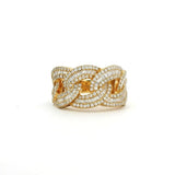 Rings 18K Gold Diamond Cuban Link Ring