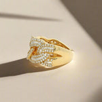 Rings 18K Gold Diamond Cuban Link Ring