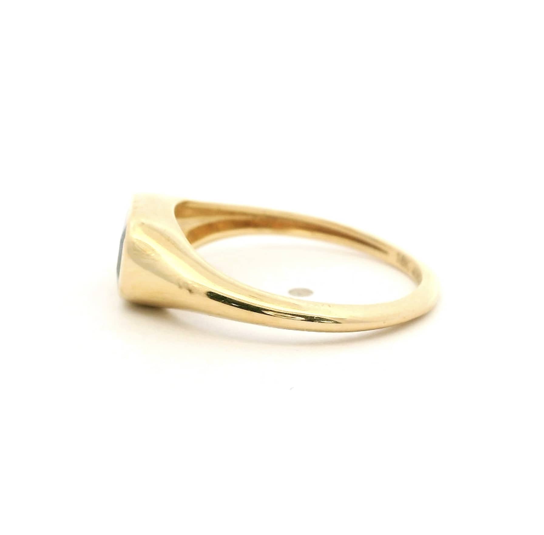 Rings 18K Gold  East West Blue Sapphire Baby Dome Ring