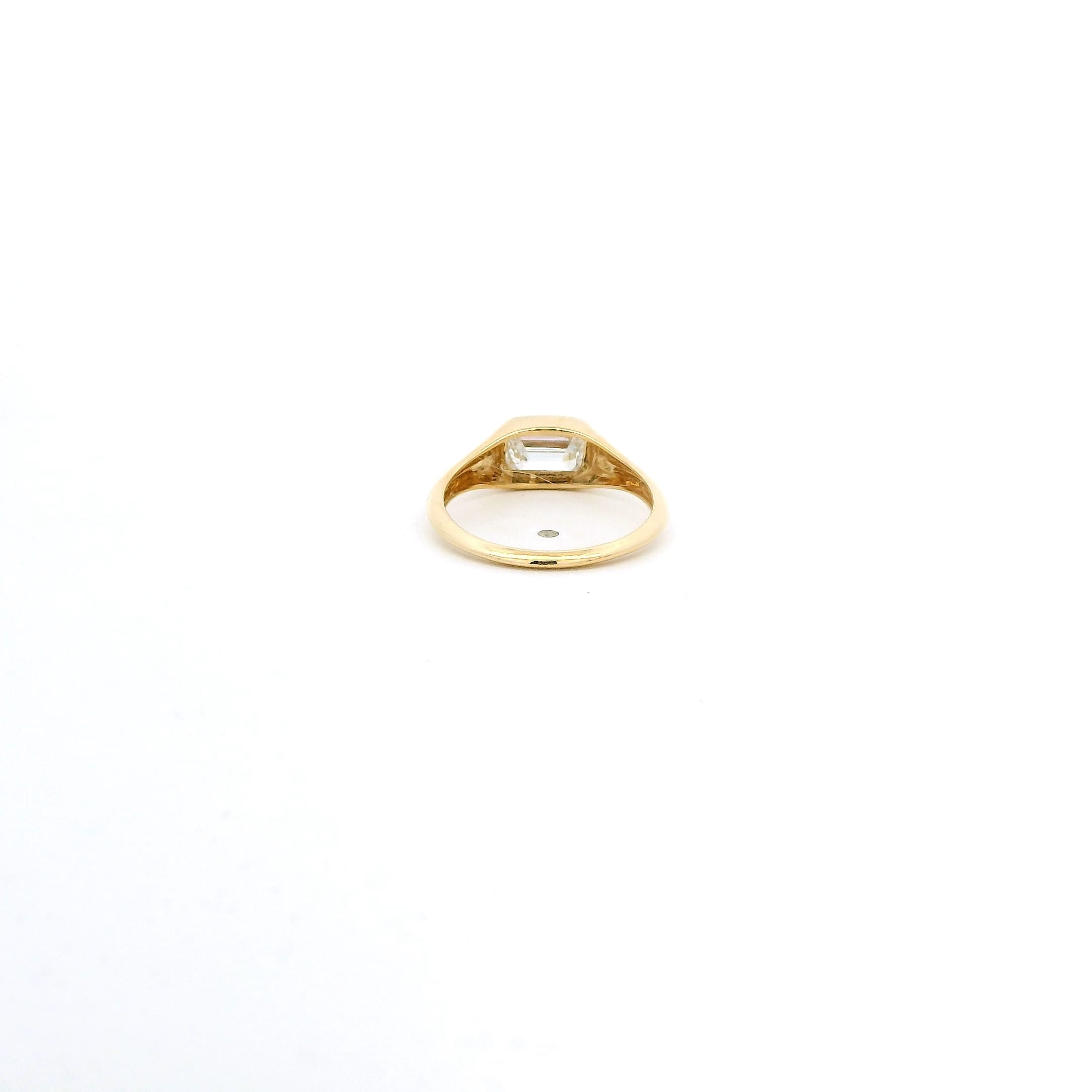 Rings 18K Gold East West Diamond Baby Dome Ring, Lab Grown