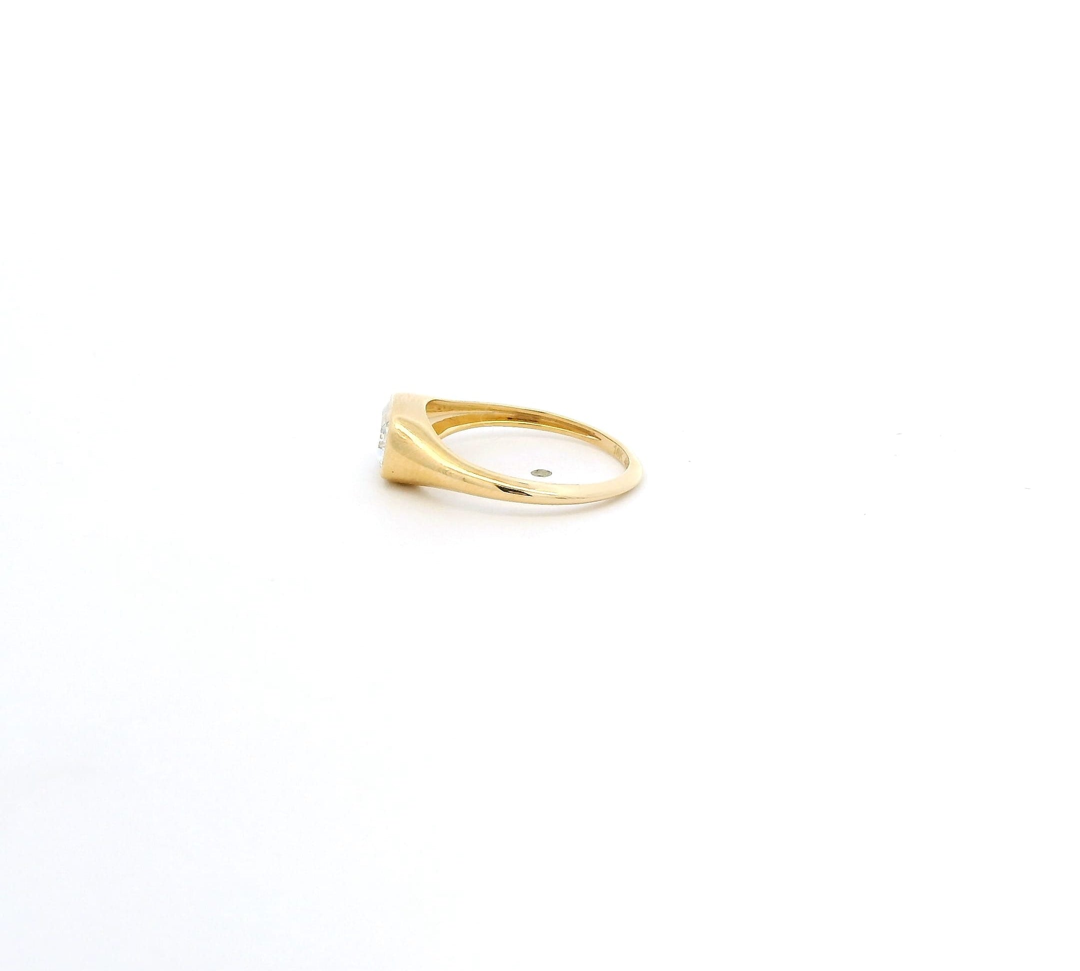 Rings 18K Gold East West Diamond Baby Dome Ring, Lab Grown