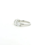Rings 18K Gold Elevated Round 5 Diamond Band, Lab Grown