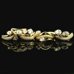 Rings 18K Gold Micro-Pave Pear And Oval Diamond Wave Ring