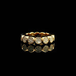 Rings 18K Gold Stretch Bezel Pave Diamond Eternity Ring