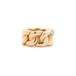 Rings 18K Gold Stretch Micro-Pave Cuban Link Chain Diamond Ring