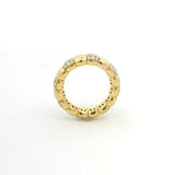 Rings 18K Gold Stretch Puffy Diamond Eternity Ring
