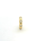 Rings 18K Gold Stretch Puffy Diamond Eternity Ring