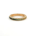 Rings 18K Gold Stretch Rainbow Sapphire Eternity Ring