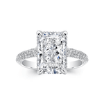 Rings 4 / Yellow Gold / Simple Solitaire Elongated Radiant Cut Diamond Engagement Rings