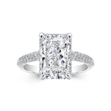 Rings 4 / Yellow Gold / Simple Solitaire Elongated Radiant Cut Diamond Engagement Rings