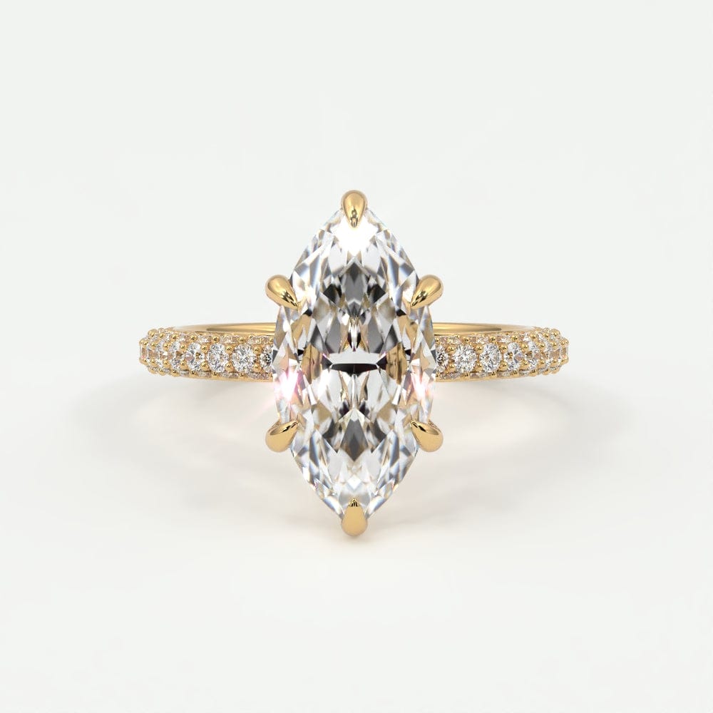 Rings 4 / Yellow Gold / Simple Solitaire Marquise Diamond Engagement Rings