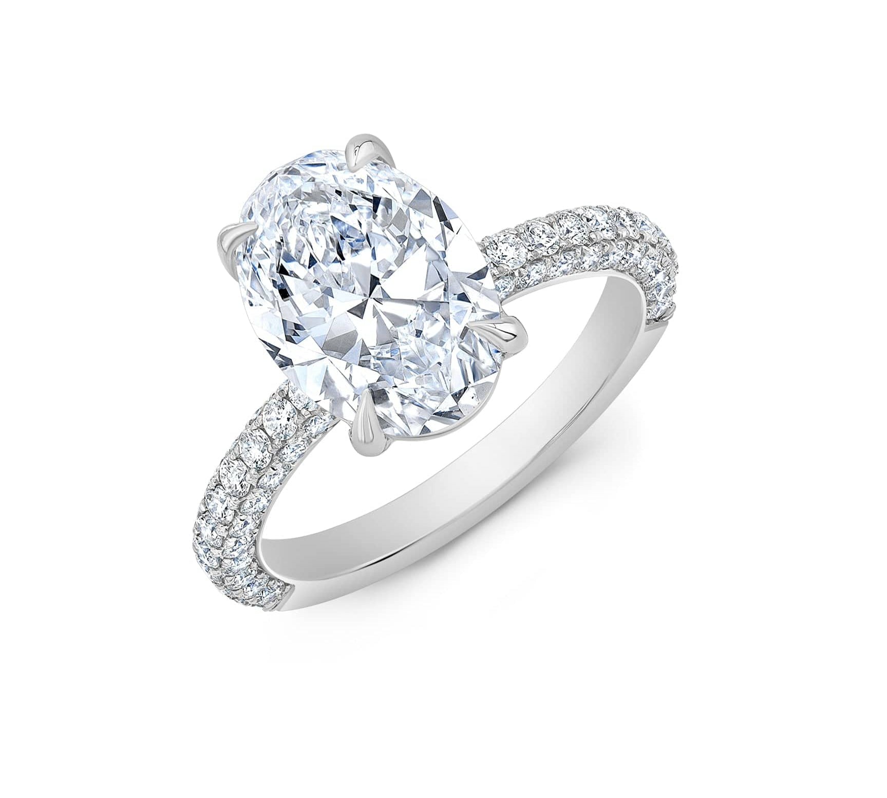Rings 4 / Yellow Gold / Simple Solitaire Oval Diamond Engagement Rings, Lab Grown