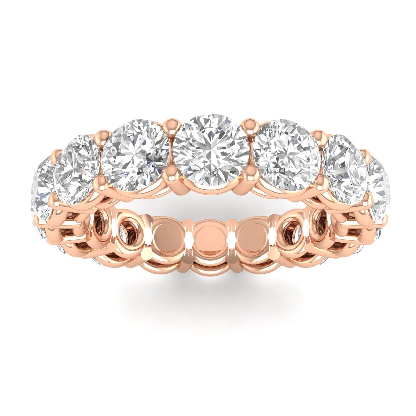 Rings 6 / Rose Gold / 1.98 ct 14K & 18K Gold Round Diamond Eternity Band