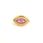 Rings 6 / rose gold / 14K 14K & 18K Gold Marquise Pink Sapphire And Diamond Ring
