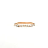 Rings 6 / Rose Gold / 14K 14K & 18K Gold Mini Round Diamond Eternity Ring, Lab Grown