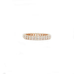 Rings 6 / Rose Gold / 14K 14K & 18K Gold Oval Diamond Eternity Ring, Lab Grown, 1.7 cts