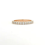 Rings 6 / Rose Gold / 14K 14K & 18K Gold Small Round Diamond Eternity Ring, Lab Grown