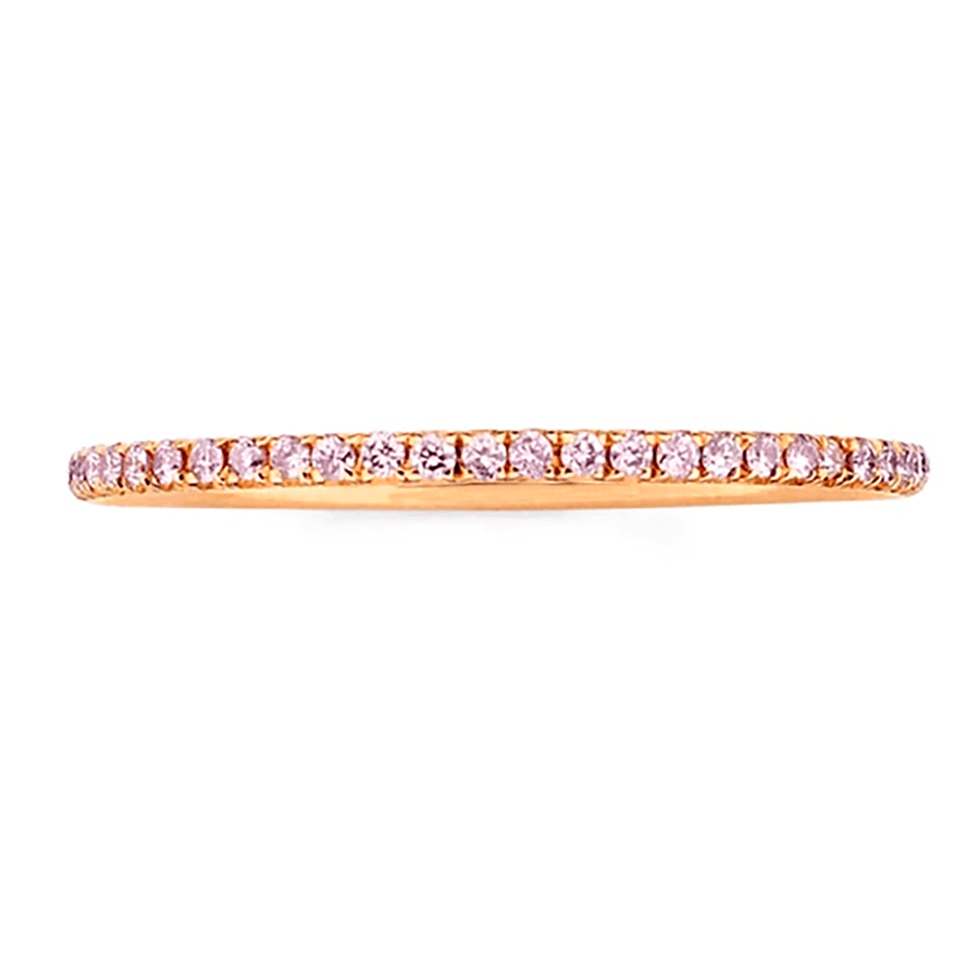 Rings 6 / Rose Gold 14K Gold and Pink Sapphire Eternity Stacking Rings