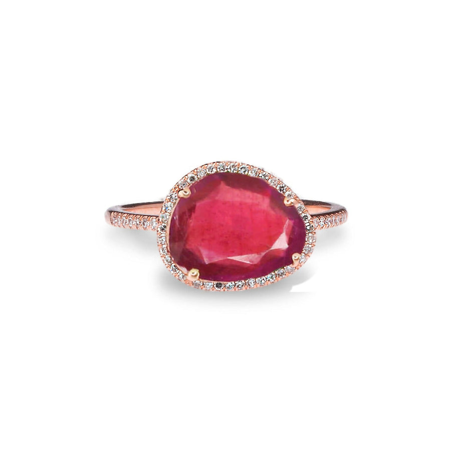 Rings 6 / Rose Gold Ruby and Diamond Ring