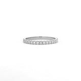 Rings 6 / White Gold / 14K 14K & 18K Gold Mini Round Diamond Eternity Ring, Lab Grown